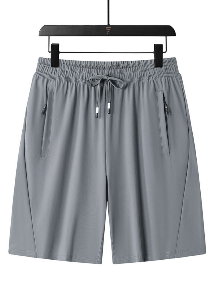 Shorts Men's Summer Thin Ice Silk Quick-drying Casual Trousers Sports Five-point Beach Big Pants Boys Pants