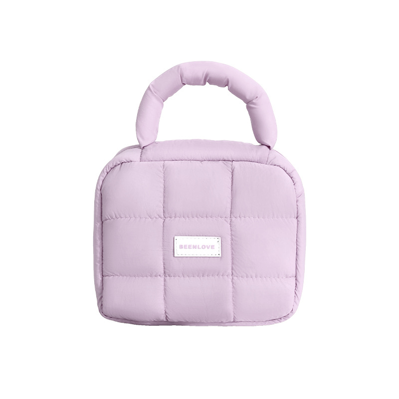 Picture of Runhui Puff Quartet Storage Bag Candy Color Cotton Soft Portable Cosmetic Bag Cosmetic Bag Large Capacity High-class Sense