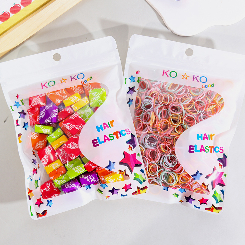 Rubber Band Headband Special Self-Sealing Bone Bag Wholesale High-End Thickeneded Packaging Bag Jewelry Hair Band Storage Bag