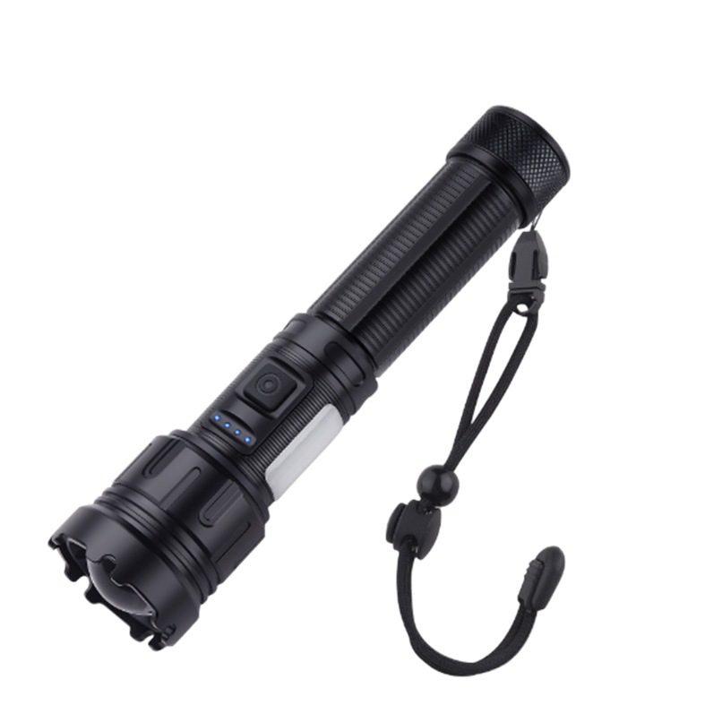 Cross-border telescopic zoom P50 flashlight laser flashlight household outdoor long-range super bright LED flashlight
