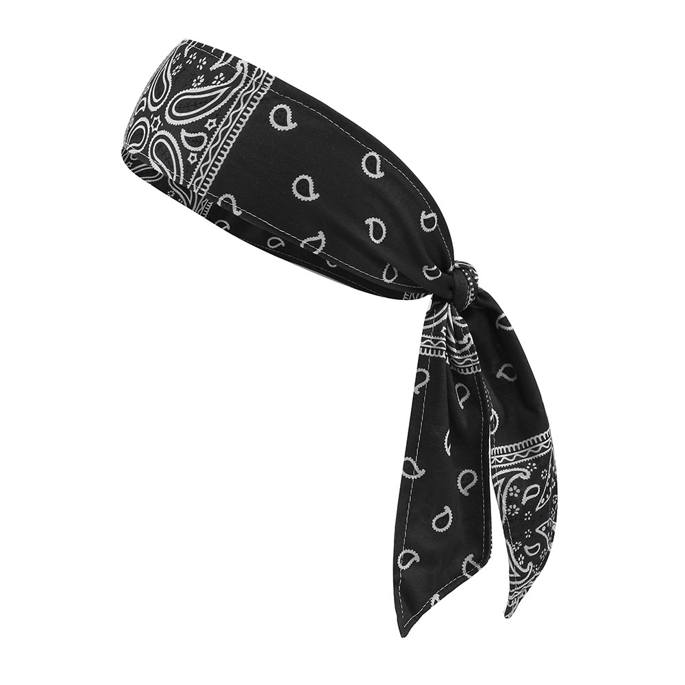 Picture of European and American Cashew Flower Street Sports Headscarf Strap Riding Running Sweat Absorbing Headband Summer Cooling Ice Silk Hair Band
