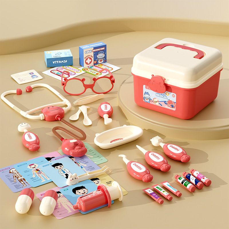 Picture of Children play small doctor toy suit boys and girls simulation play house injection medical kit to see a doctor baby gift
