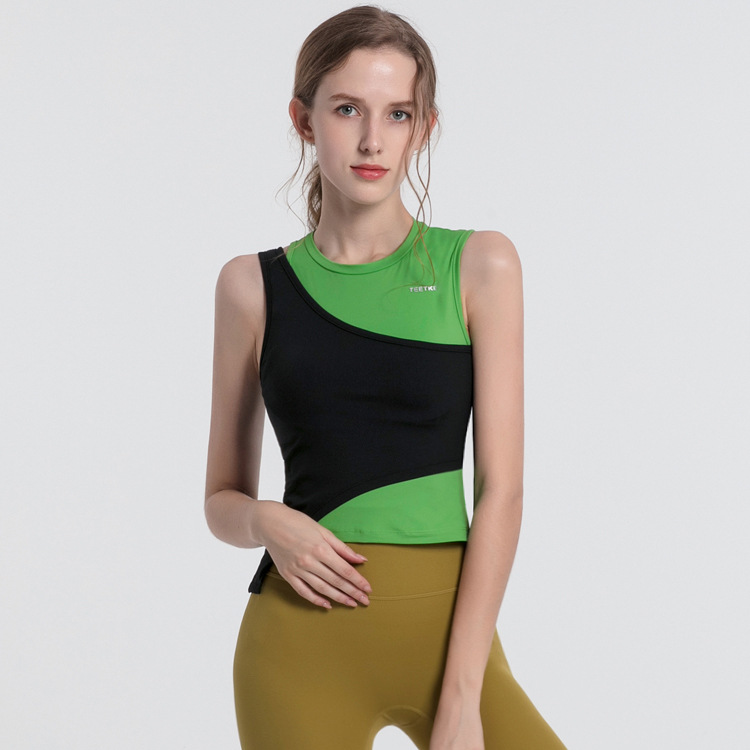 Picture of Cross-Border Tops, Sleeveless Running, Color Matching, Fitness Yoga Clothes, Trendy Sports Vests for Women, Slimming and Thin Outer Wear