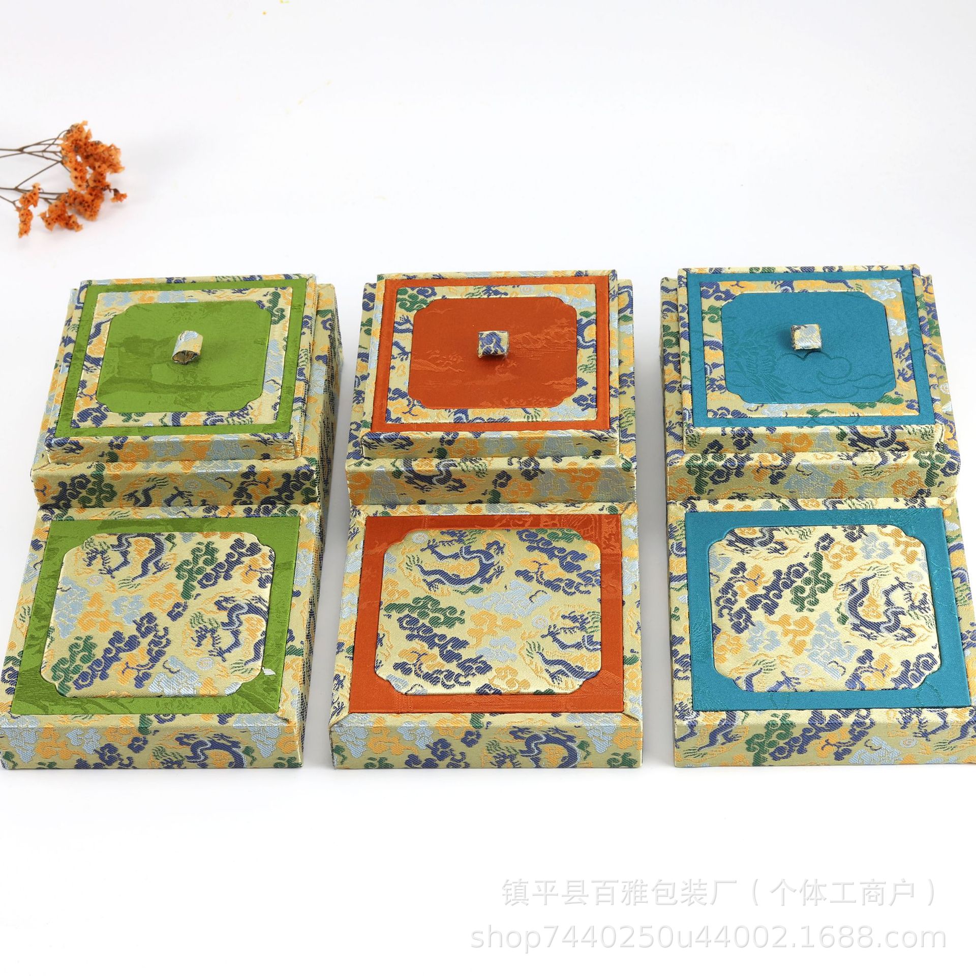 Jewelry Bracelet Gift Box Handmade Imitation Guofeng Palace Style Storage Brocade Box Necklace Bracelet Handstring Box