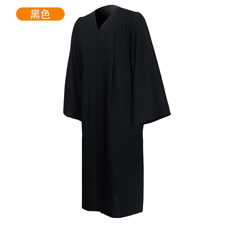 Picture of 2025 New Woven American Graduation Adult Academic Clothing Single Robe Master's Clothing Doctor's Clothing Wholesale