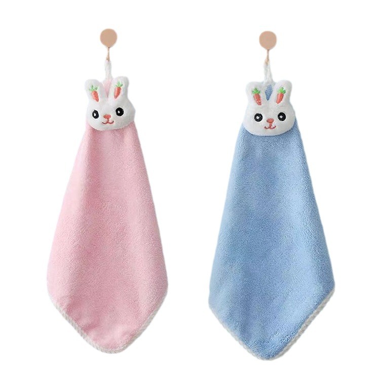 Picture of Cartoon hand towel hand gift towel hanging doll towel creative gift children's towel coral fleece towel