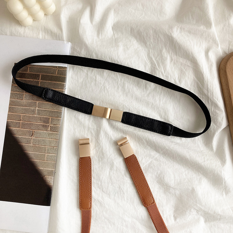 Waist Seal Decoration Stretch Fashion All-match Belt dress Waist Artifact with Skirt Trench Coat Elastic Thin Belt for Women
