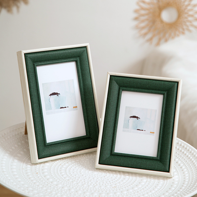 Creative Scandinavian Photo Frame Table European Retro Color Matching 6 7 8 10inch Washed Photo Wedding Frame Wall Hanging Horizontal and Vertical