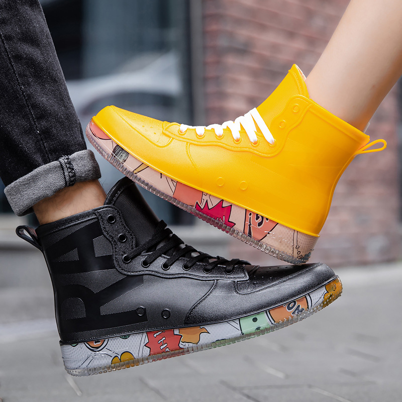 Japanese and Korean Cross-Border Russian Export List Summer Fashion Rain Boots for Men and Women Short Rain Boots Non-Slip Low-Top Waterproof Shoes