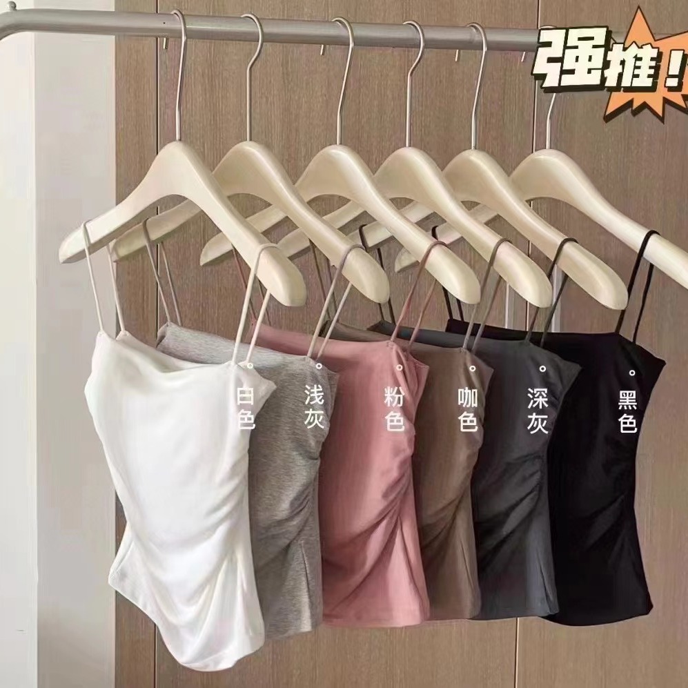 Korean-style small sling with the same "" women's pure sexy seamless beauty strap chest pad one-piece base underwear