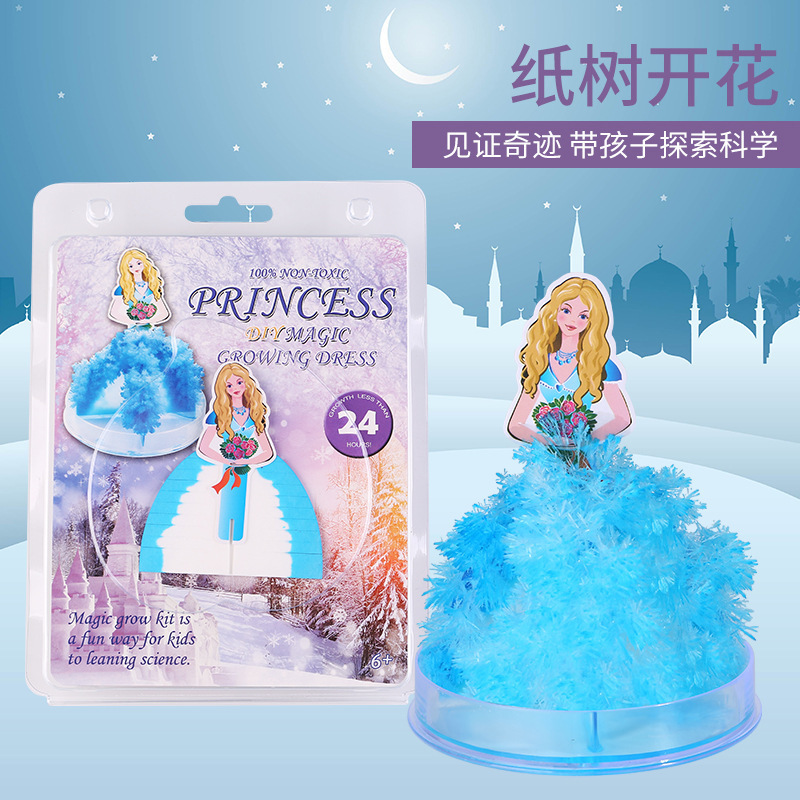Picture of Magic Christmas Tree Paper Tree Blossoms Long Snowflakes Magic Watering Growth Crystallization Colorful Christmas Gifts