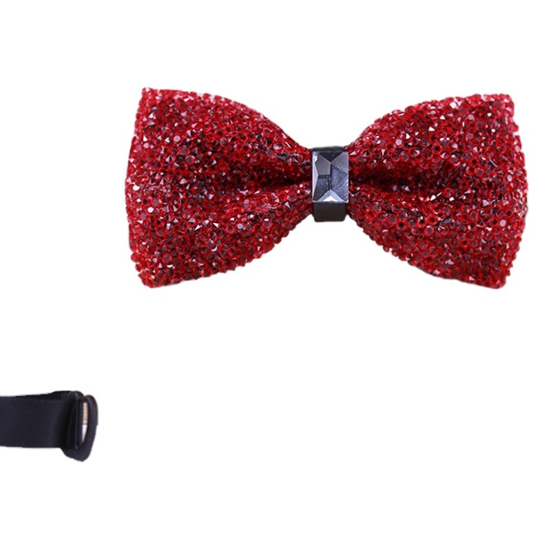 Weijian 220 multi-color bow tie Crystal starry Crystal banquet nightclub Super Flash Diamond-embedded wedding bridegroom pot collar