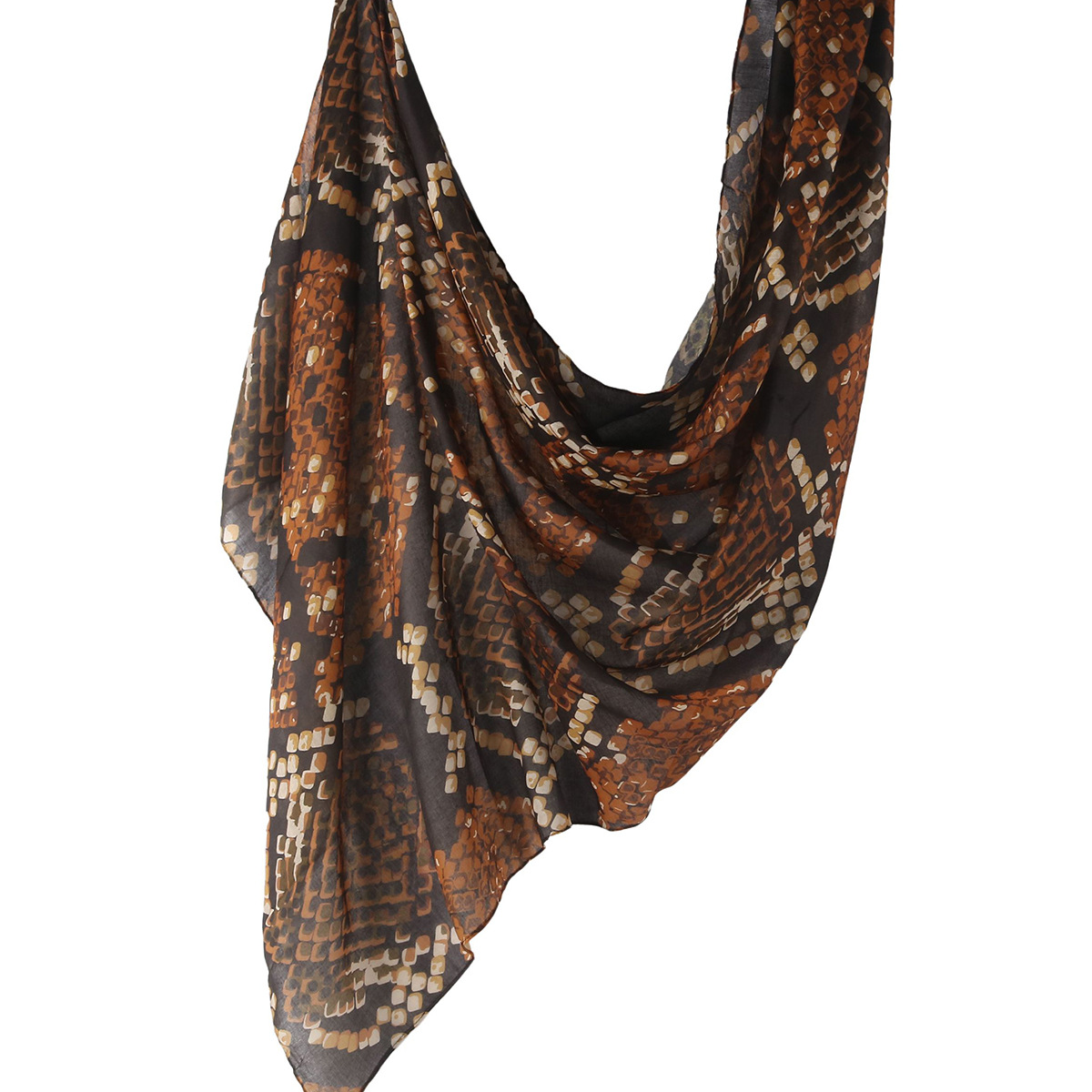 Picture of Best-Selling Watercolor Tie-Dye Cotton Scarf Arabian Satin Polyester Long Scarf Turkish Middle Eastern Scarf
