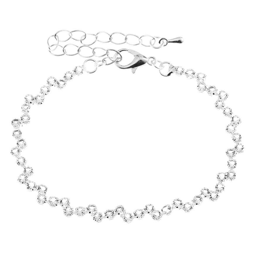Bridal Accessories Cross-border Diamond Necklace Earrings Bracelet Three-piece Set suit Women's European and American Foreign Trade Jewelry