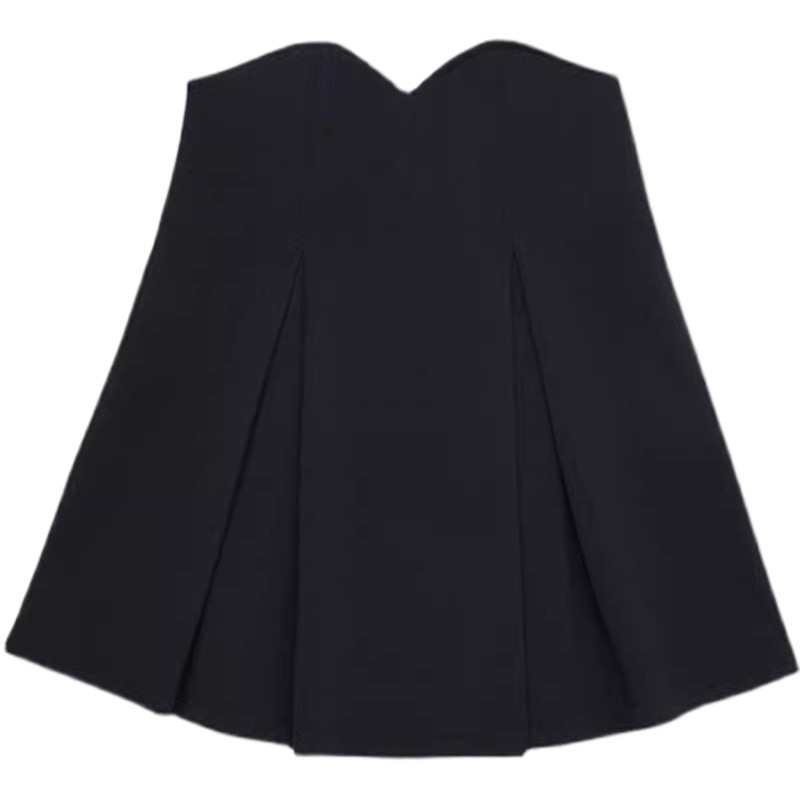 2024 Spring New Skirt Black Hip Skirt Women's Design Niche High Waist Slim A- line Skirt