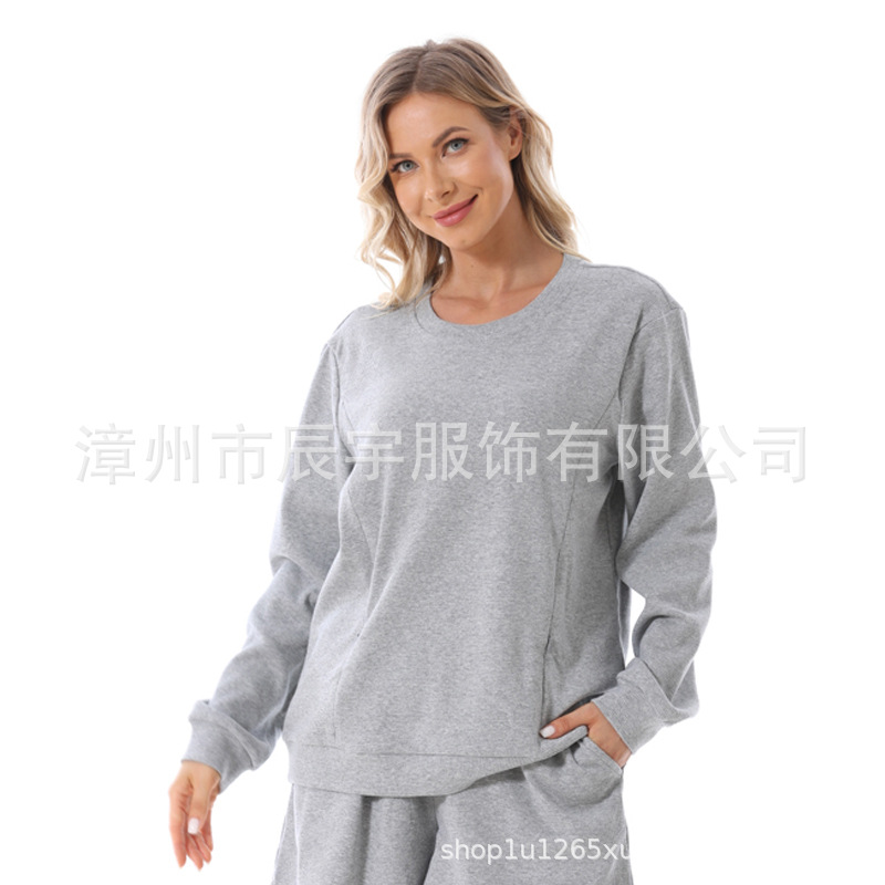 Picture of Pregnant Women's suit Fashion 2025 European and American Two-piece New Loose Out Spring and Autumn Pregnant Women's Breastfeeding Dress Home Simple