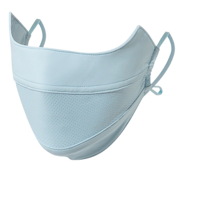 Ice Silk Sunscreen Mask Women's Eye Corner Shading Anti-UV Cool Outdoor Riding Breathable Mesh Full Face Mask Summer