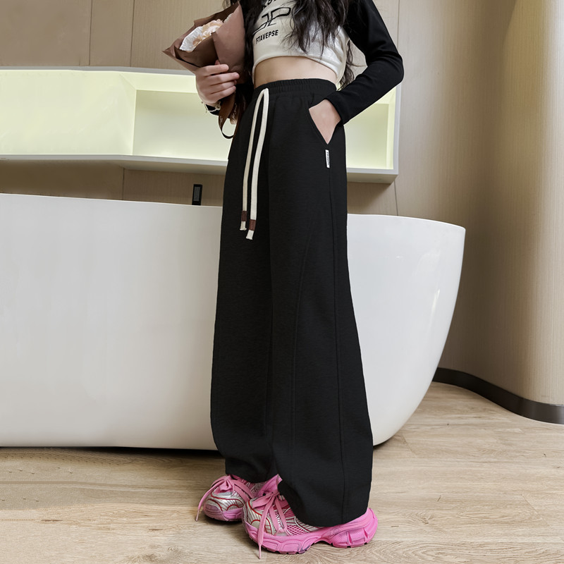 Picture of Girls' Wide Leg Pants Spring and Autumn 2024 New Children's Loose Casual Pants Loose Girls' Autumn Fashion Sports