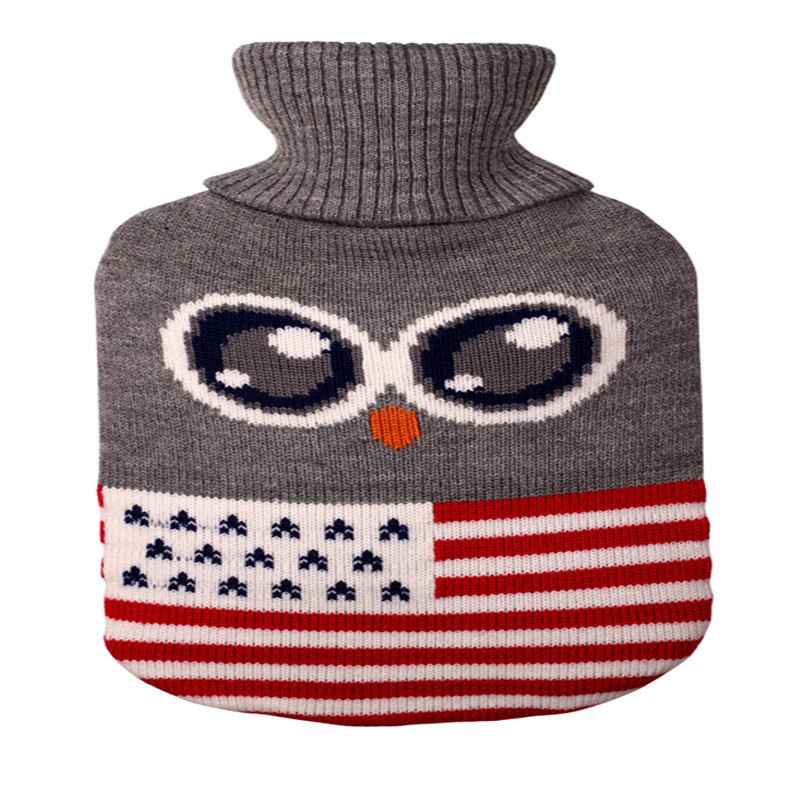 Picture of 2000ml hot water bag knitted cover large cloth cover water-filled hot water bag flannel bag super soft knitted insulation