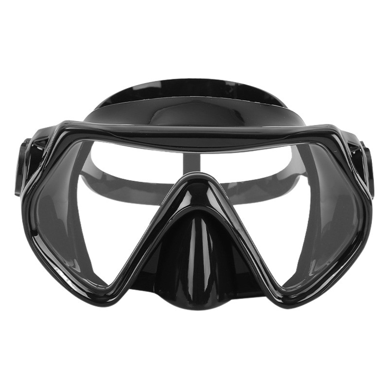 Cross-border source free diving goggles HD transparent large frame ultra-wide field of view scuba liquid silicone free diving goggles