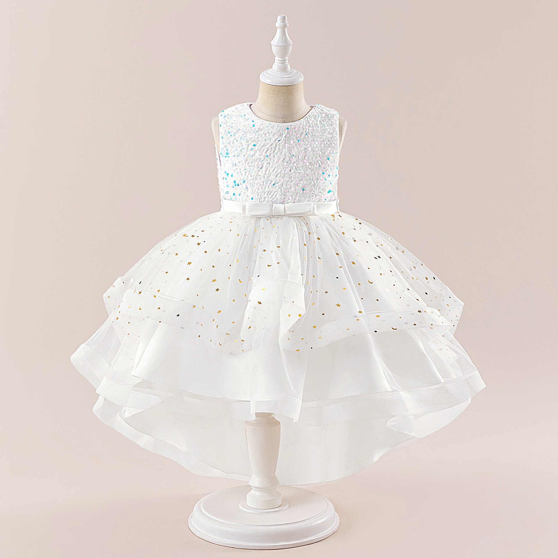 Picture of Cross-Border Girls' Dress Princess Dress European and American Sequined Flower Girl Fluffy Tail Skirt Children's Catwalk Stage Performance Clothing