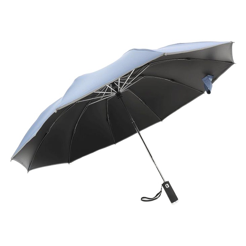 Ten-Bone Fully Automatic Vinyl Reverse Umbrella Sun Protection Parasol Can Stand Umbrella Led 45 Degree Rotating Umbrella Sun Umbrella