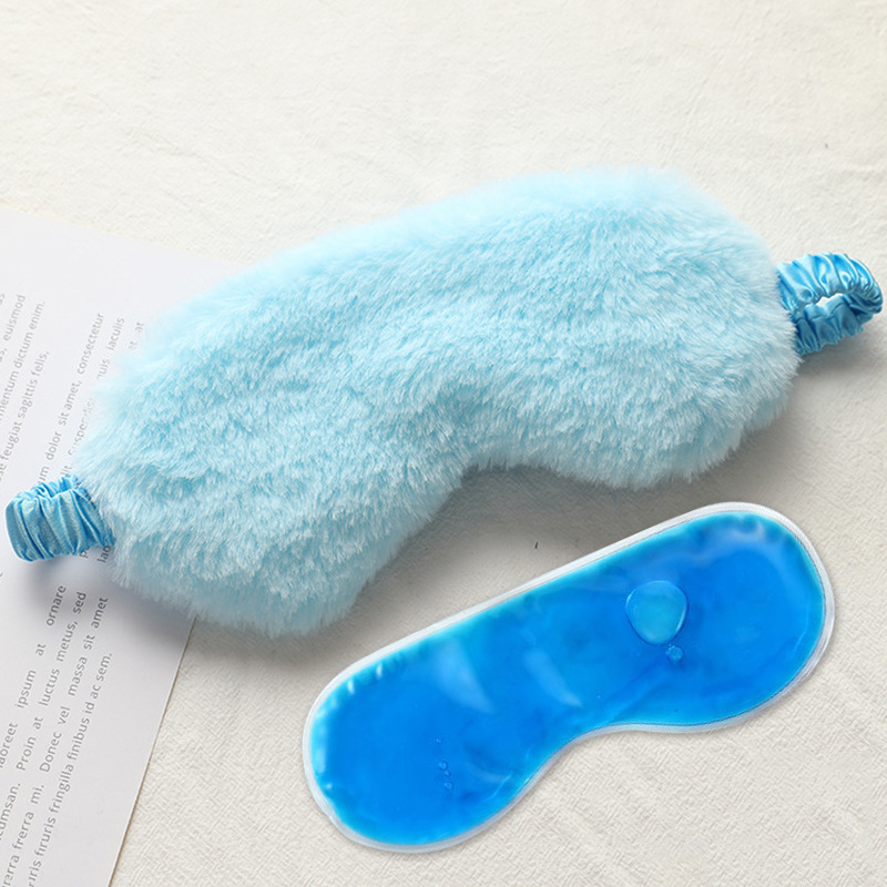 Picture of Rabbit Fur Blackout Sleep Eye Mask, Breathable, Skin-Friendly Plush Eye Mask, Autumn and Winter Ice Pack Style, Cute Home Eye Mask Wholesale