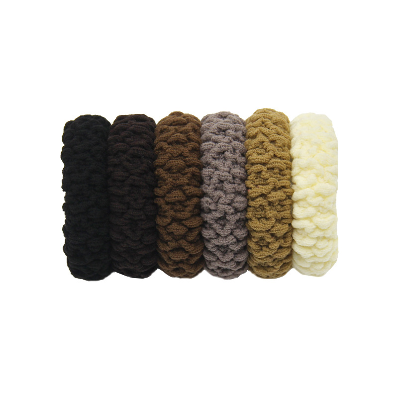 Picture of THICK THICK high elastic towel ring color seamless hair ring ponytail hair rope hair rope does not hurt hair rubber band for women