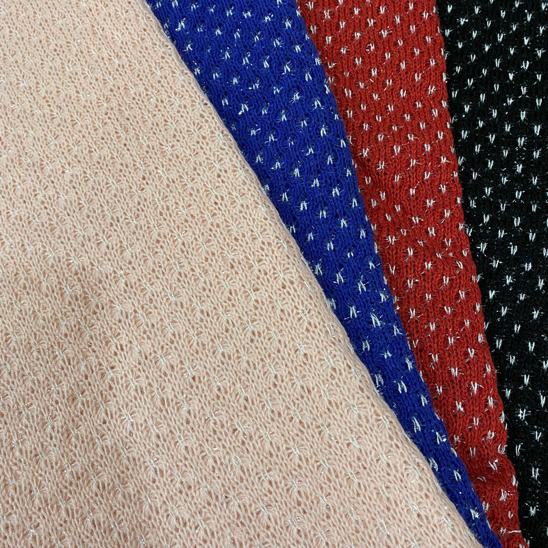 2022 Xiaoxiangfeng Slub Twill Flower Yarn Lantern Fabric Autumn and Winter Knitted Jacquard Wool Cloth Fabric