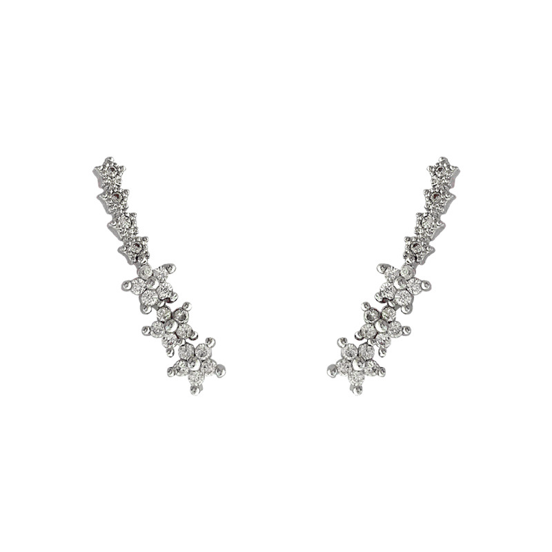Picture of South Korea Diamond Earrings Star Elegant Earrings Women's Korean Sweet Cute Ear Row Jewelry Earrings 2021 New Fashion
