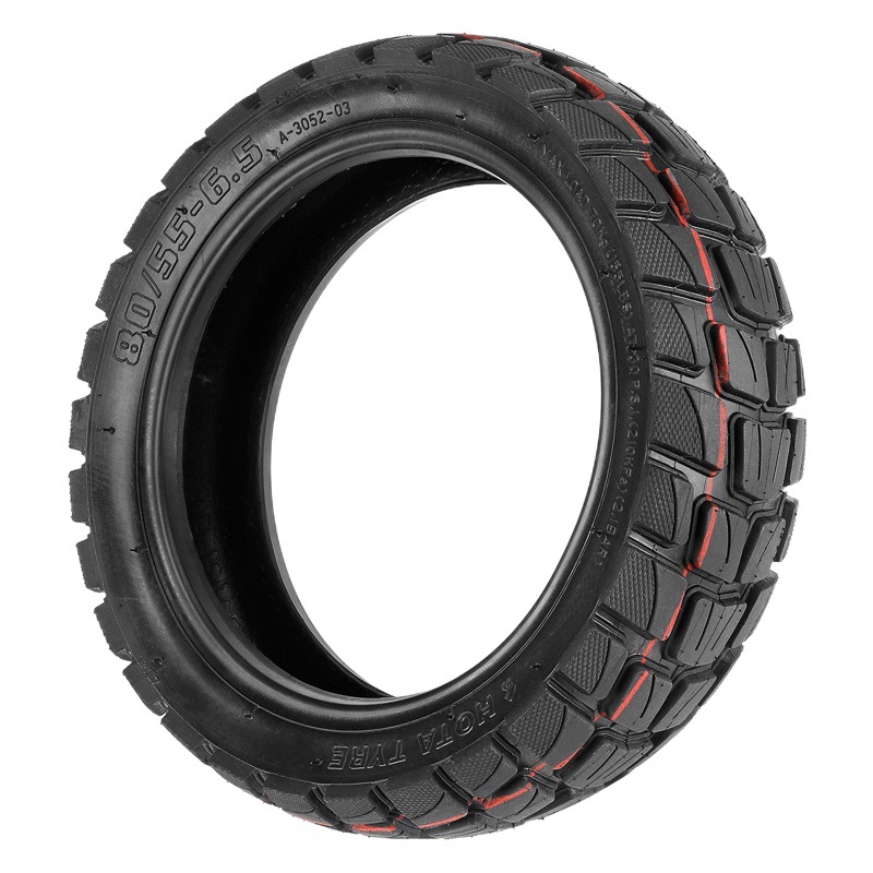 HOTA 80/55-6.5 vacuum tire 10 inch electric scooter non-slip off-road outer tire tire with straight nozzle air nozzle