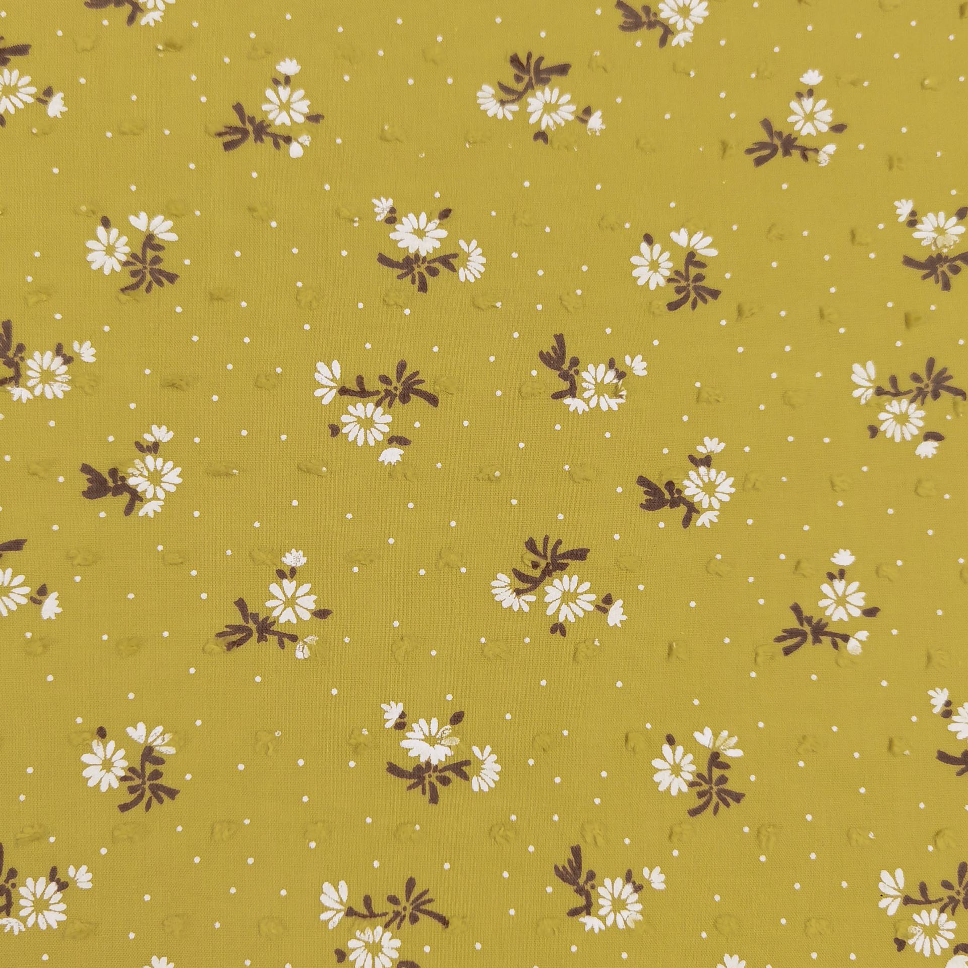 Picture of Spring and Summer Cut Flower Fabric Fresh Daisy Flower Dot Foam Printed Fabric Dress Children's Clothing Fabric