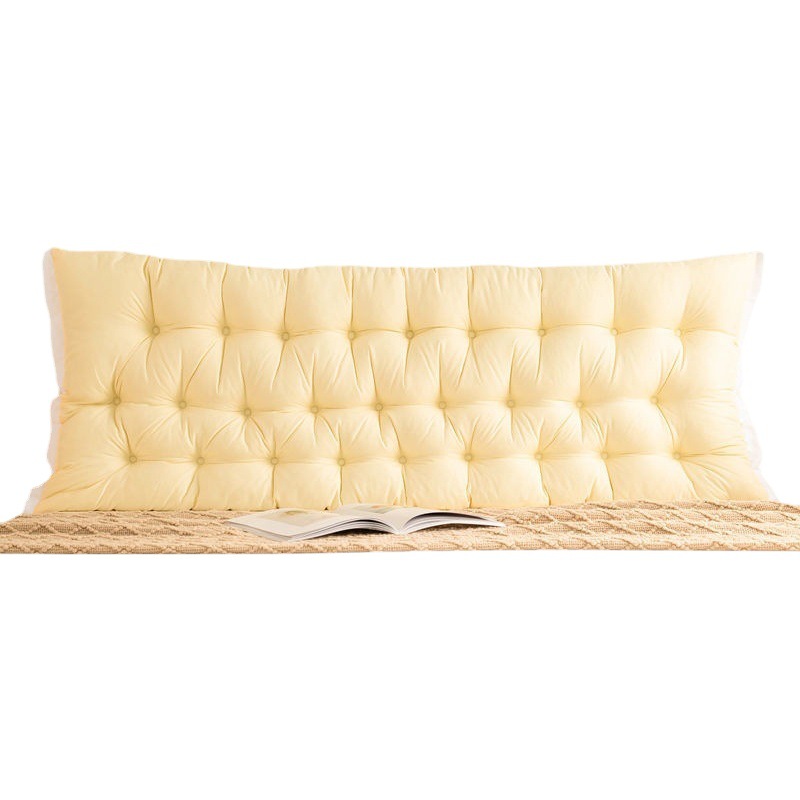 Ins-Style Headboard Cushion, Trendy Bed Pillow, Anti-Collision Large Backrest for Tatami, Soft Cover with Straps, No Need to Disassemble and Wash