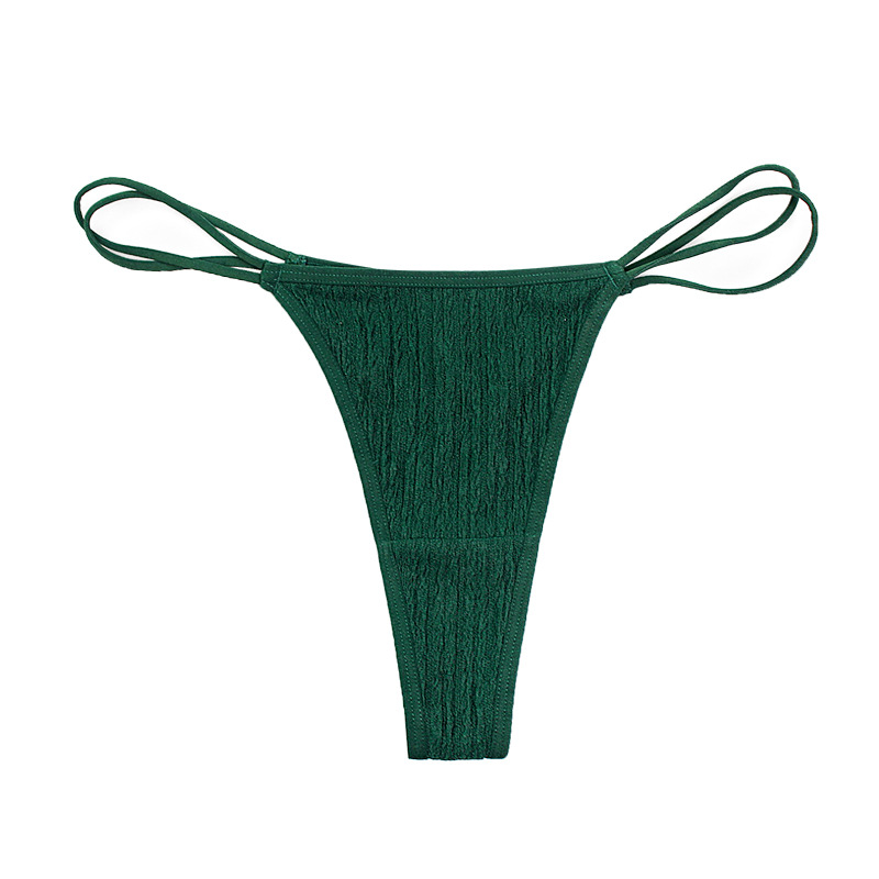 Picture of Cross-border exclusive multi-color multi-size double thin belt low waist thong Europe and the United States new solid color seamless sexy ladies underwear