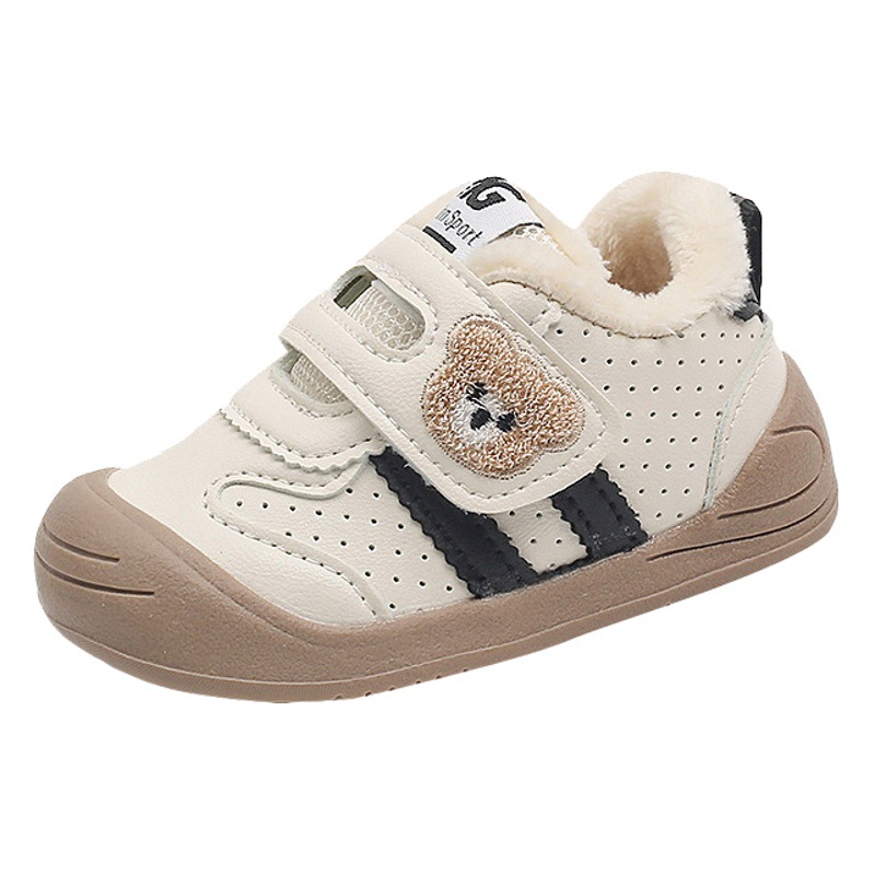 Baby Toddler Shoes 2025 Winter New Bear Cotton Shoes Baby Shoes Kindergarten Children's Shoes Baby Fleece-Lined Shoes