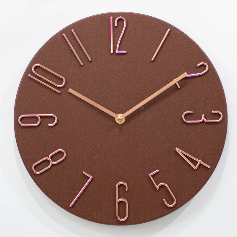 Picture of 30cm Clock Wall Clock Living Room Clock Wall Hanging Watch Quartz Clock Wall Hanging Creative Silent Wall Clock