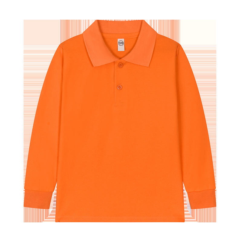Picture of Boys' polo shirt long sleeve T-shirt children's cotton school uniforms girls lapel garden clothes White bottoming shirt a generation of hair