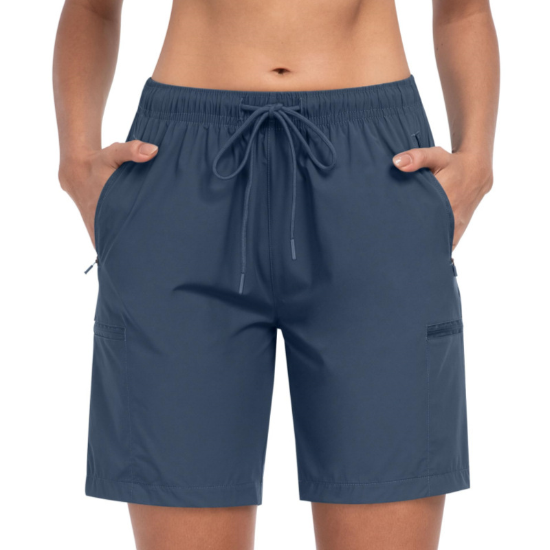 Cross-border Summer Women's Hiking Cargo Shorts Zipper Pockets Quick Dry Lightweight Outdoor Sports Golf Shorts