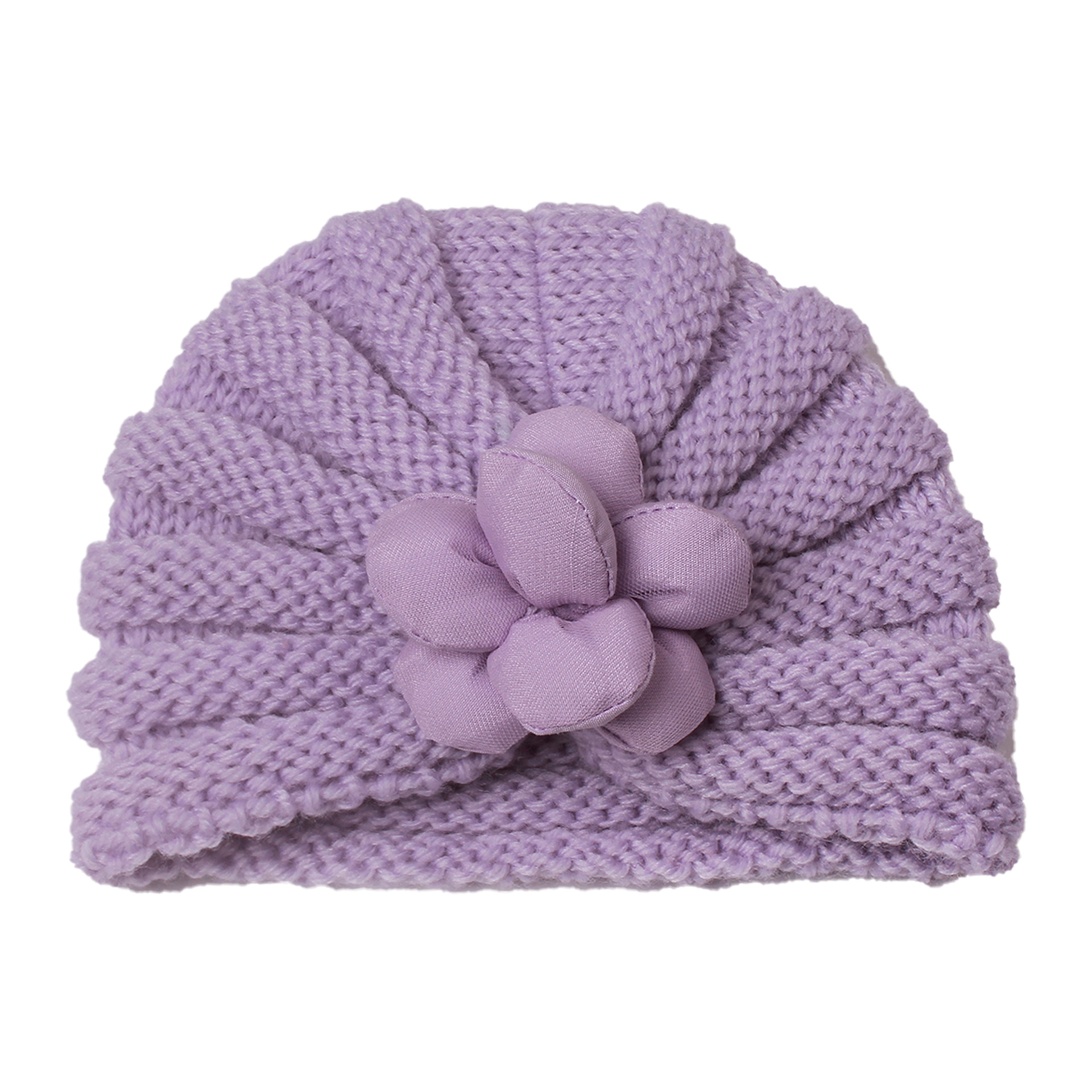 Picture of European and American autumn and winter New Baby fetal hat cute baby three-dimensional flower knitted hat children warm hat