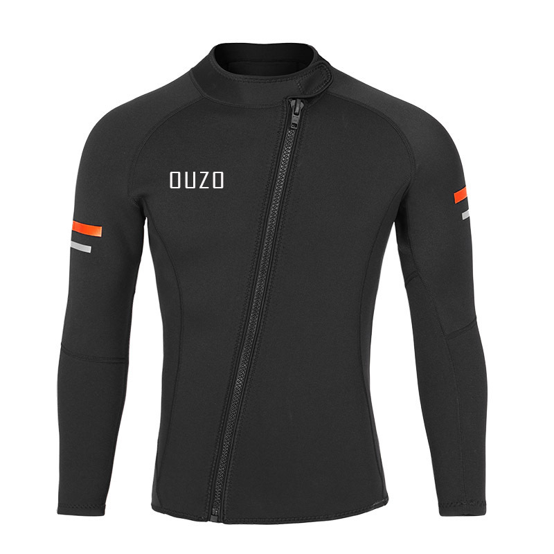Picture of Ouzo 1.5mm Wetsuit for Men and Women, Long-Sleeved Diving Top, Split Sun Protection Surfing Suit, Jellyfish Suit, Winter Swimsuit