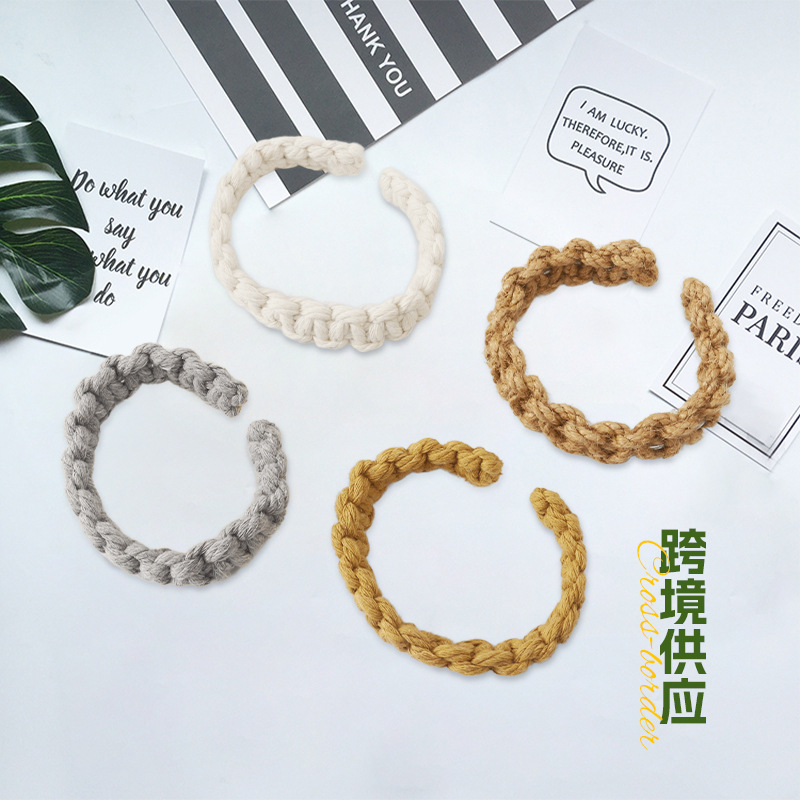 Picture of Cotton and Linen Curtain Tie Rope, Hand-Woven Cross-Border Supply of Straps, Simple and Versatile Back Tie Decorative Rope