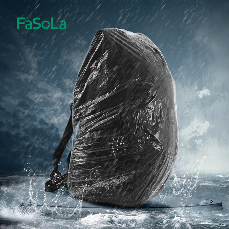 Fasola Disposable Transparent Backpack Backpack Rain Cover School Bag Rain Cover Outdoor Mountaineering Bag Waterproof Cover