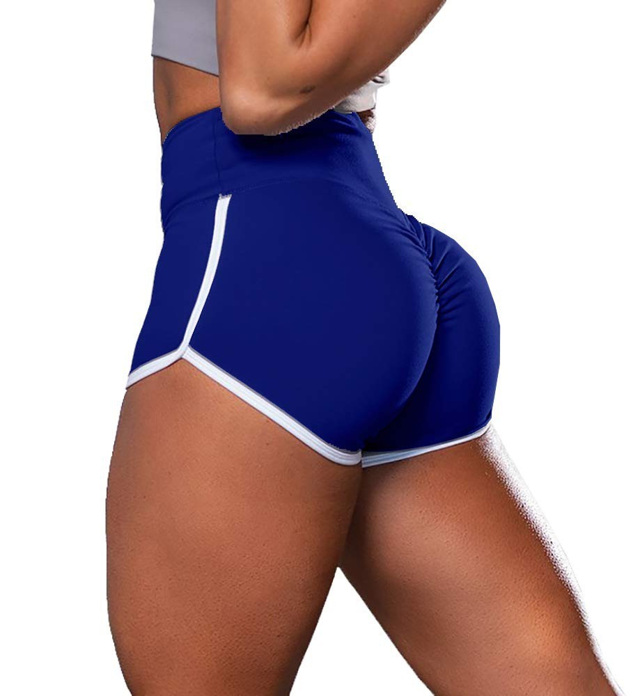 Picture of 2020 New Summer European and American Foreign Trade Women's Large Size Sexy Solid Color High Waist Sports Running Tight Hip Shorts