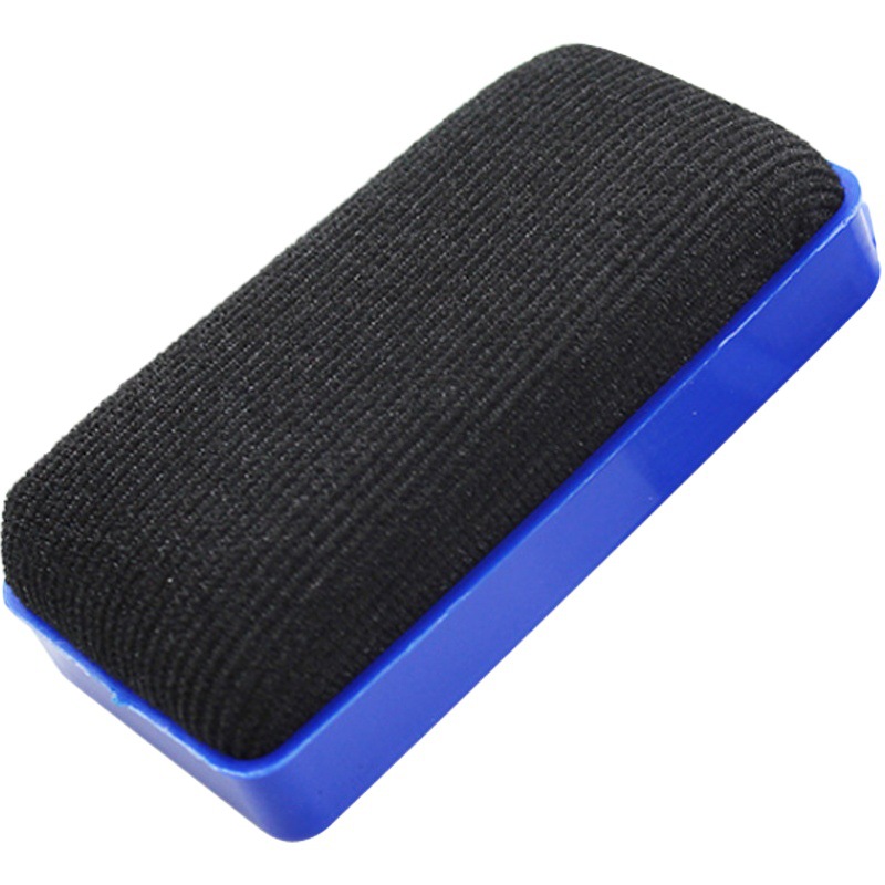 Spot wholesale large magnetic white board eraser flannel striped glass board eraser plastic case blue blackboard eraser
