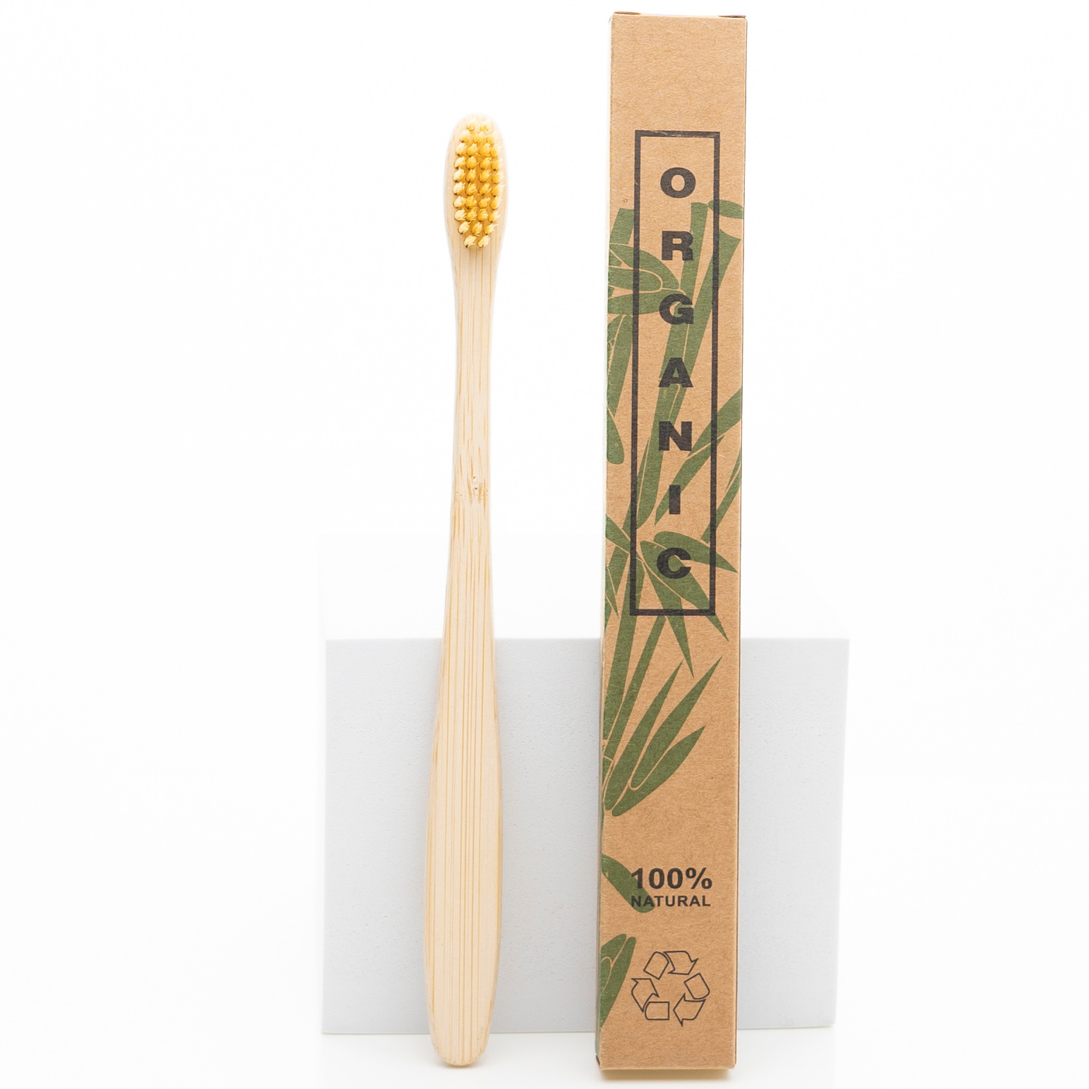 Picture of Hotel Disposable Bamboo Toothbrushes, Multi-Color Soft and Hard Bristles, Biodegradable Bamboo Toothbrushes, Customizable with Logo, Set Packaging
