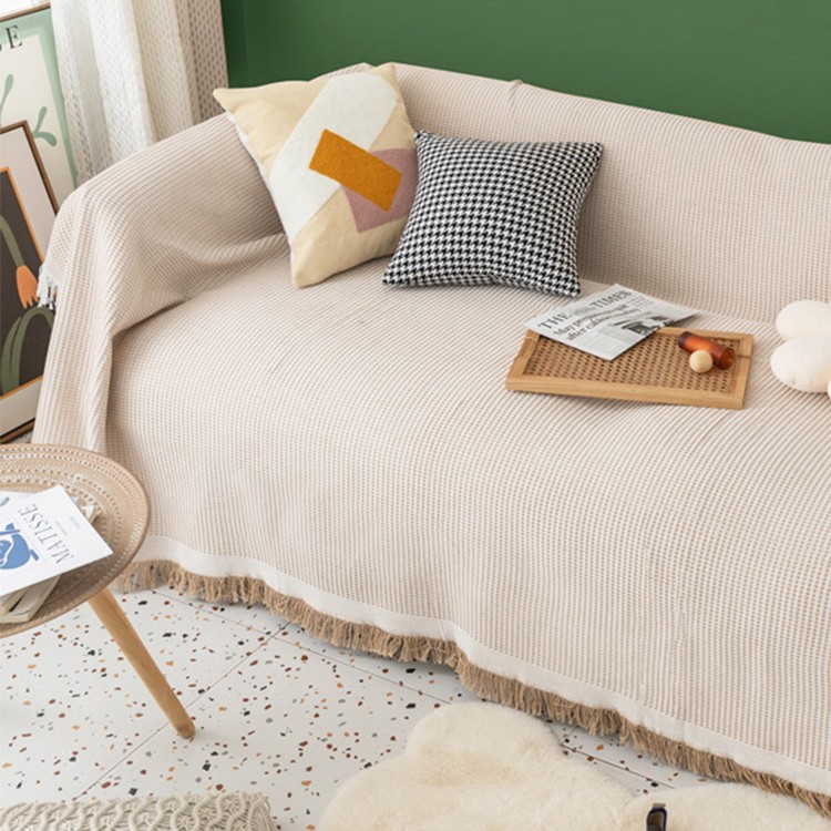 Picture of [Cross-border wholesale] Nordic pure color Four Seasons cotton blanket simple cushion ins style sofa Towel fashion lunch break blanket