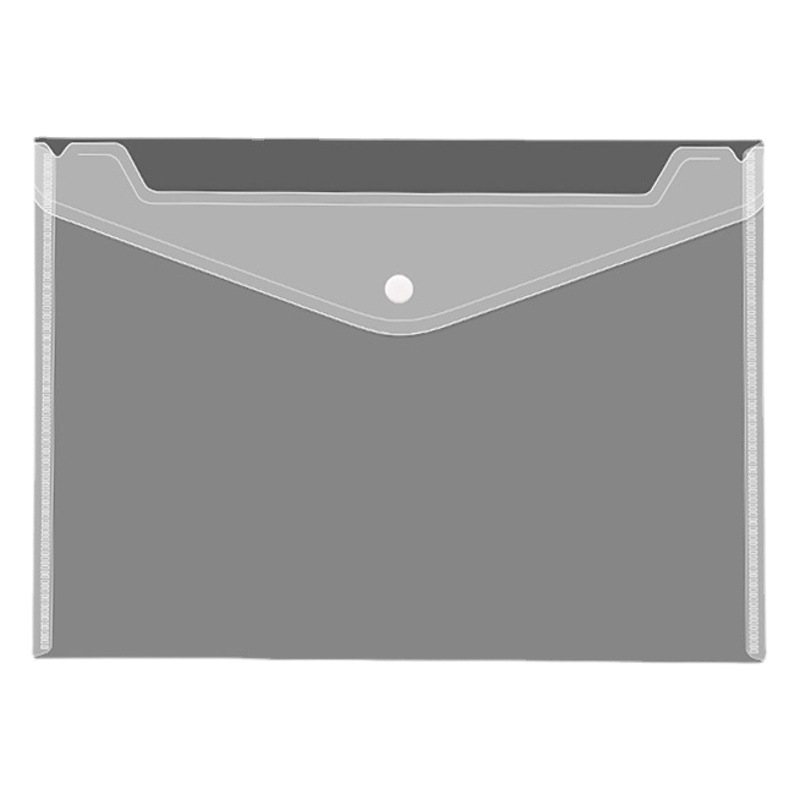 Changhe custom snap button a4 transparent document bag thickened pp plastic a5 document Bill data storage file bag
