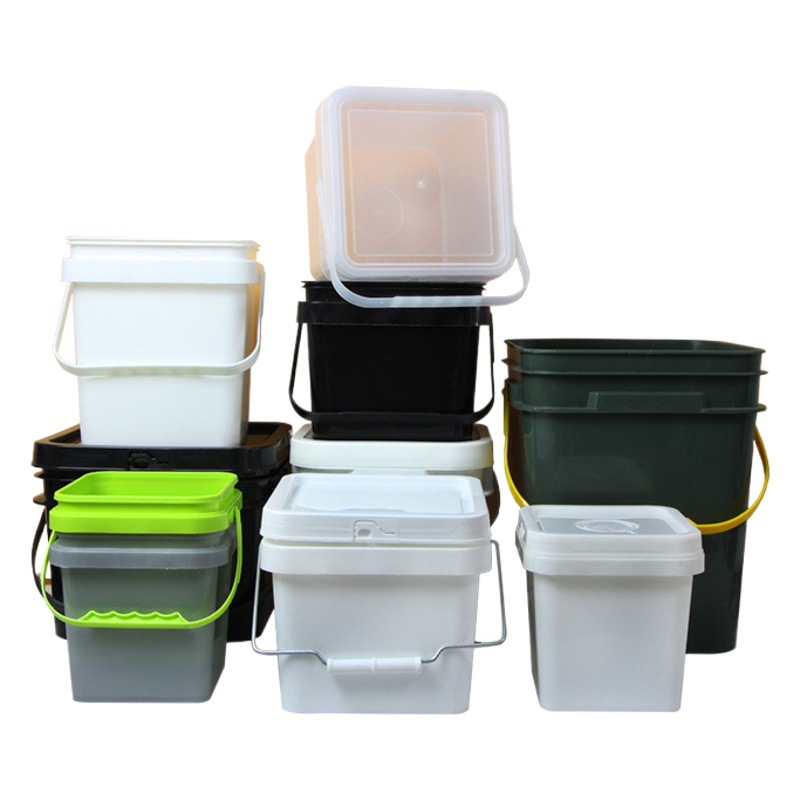 Wholesale 200Ml-25L Square Plastic Buckets with Lids
