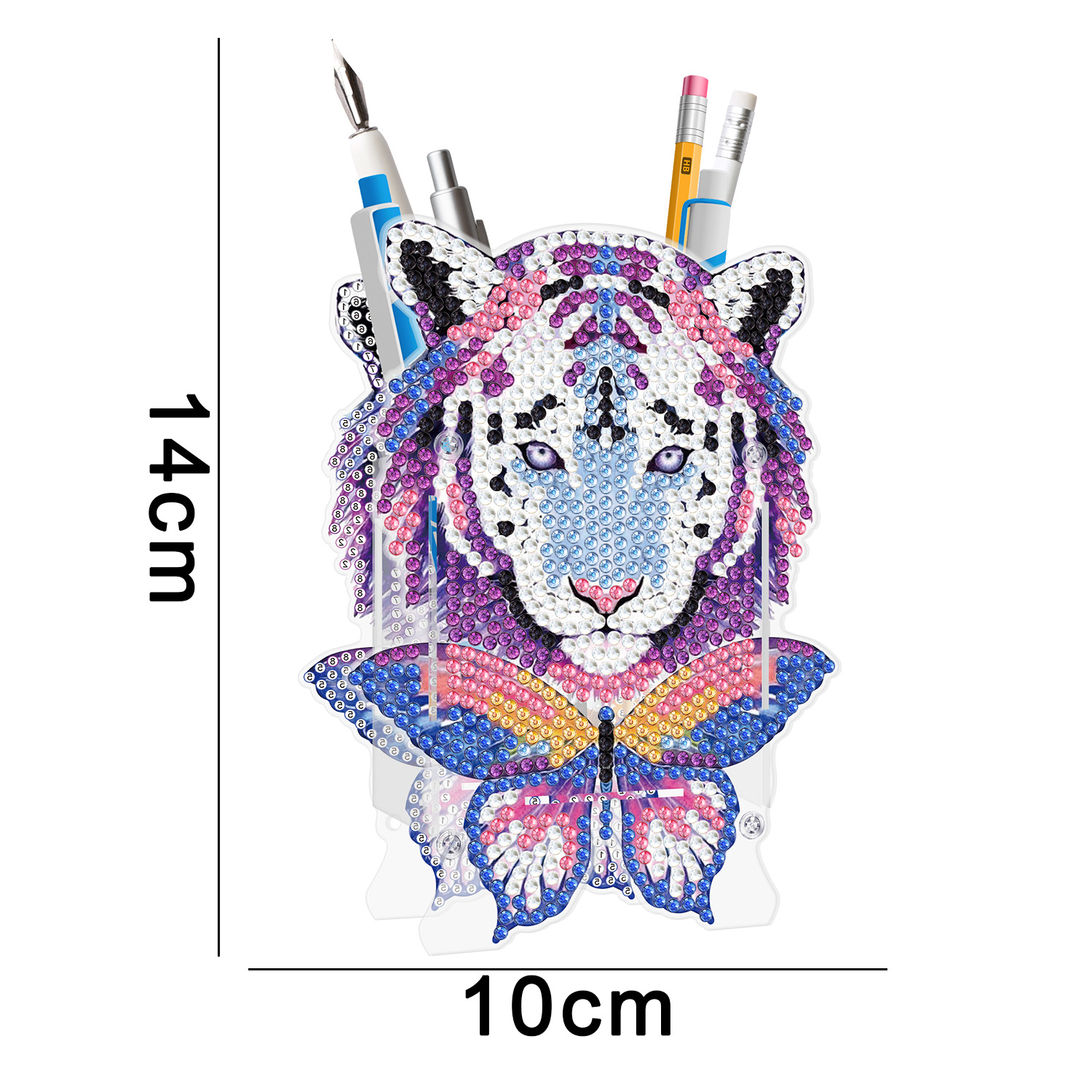Picture of Diamond painting peripheral pen holder transparent PVC pen holder foreign trade new creative handmade stick drill desktop storage ornaments