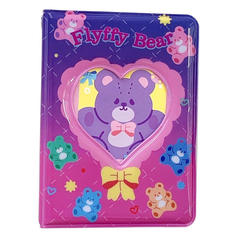 Korean Ins Style Cute Bear Cherry 3inch Polaroid Photo Album Star Chasing Idol Album Photo Card Mini Storage Album